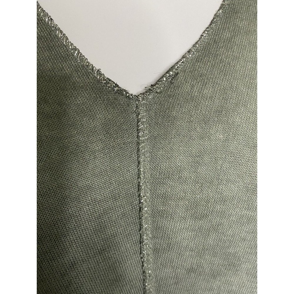 Free For Humanity Size Small Lightweight Sweater Top Metallic Trim Long Sleeves - Picture 7 of 16